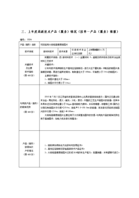 2012年度高新技术产品（服务）情况技术开发填写说明